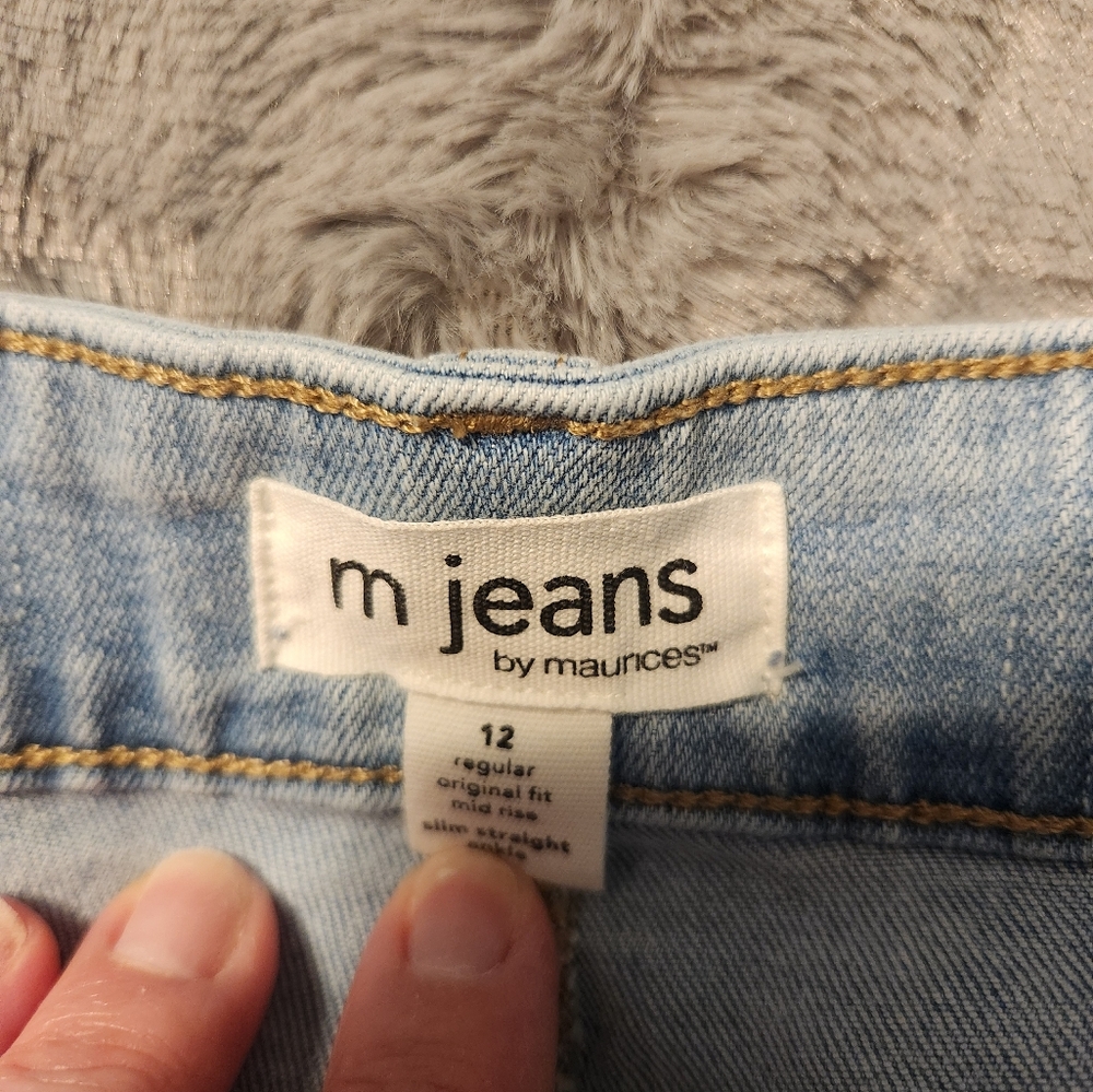 Blue and Light Blue Women's Jeans Size 12 By MAURICES - Picture 6 of 7